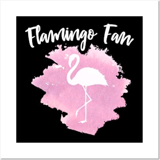 Flamingo Fan silhouette design print Posters and Art